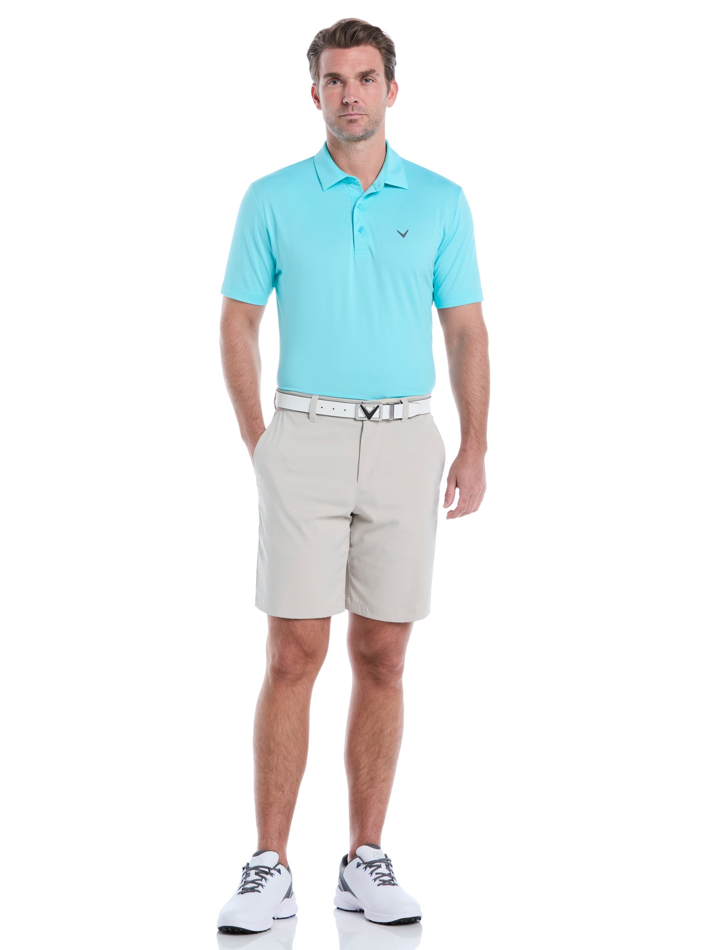 Callaway Mens Micro Hex Golf Polo Shirt