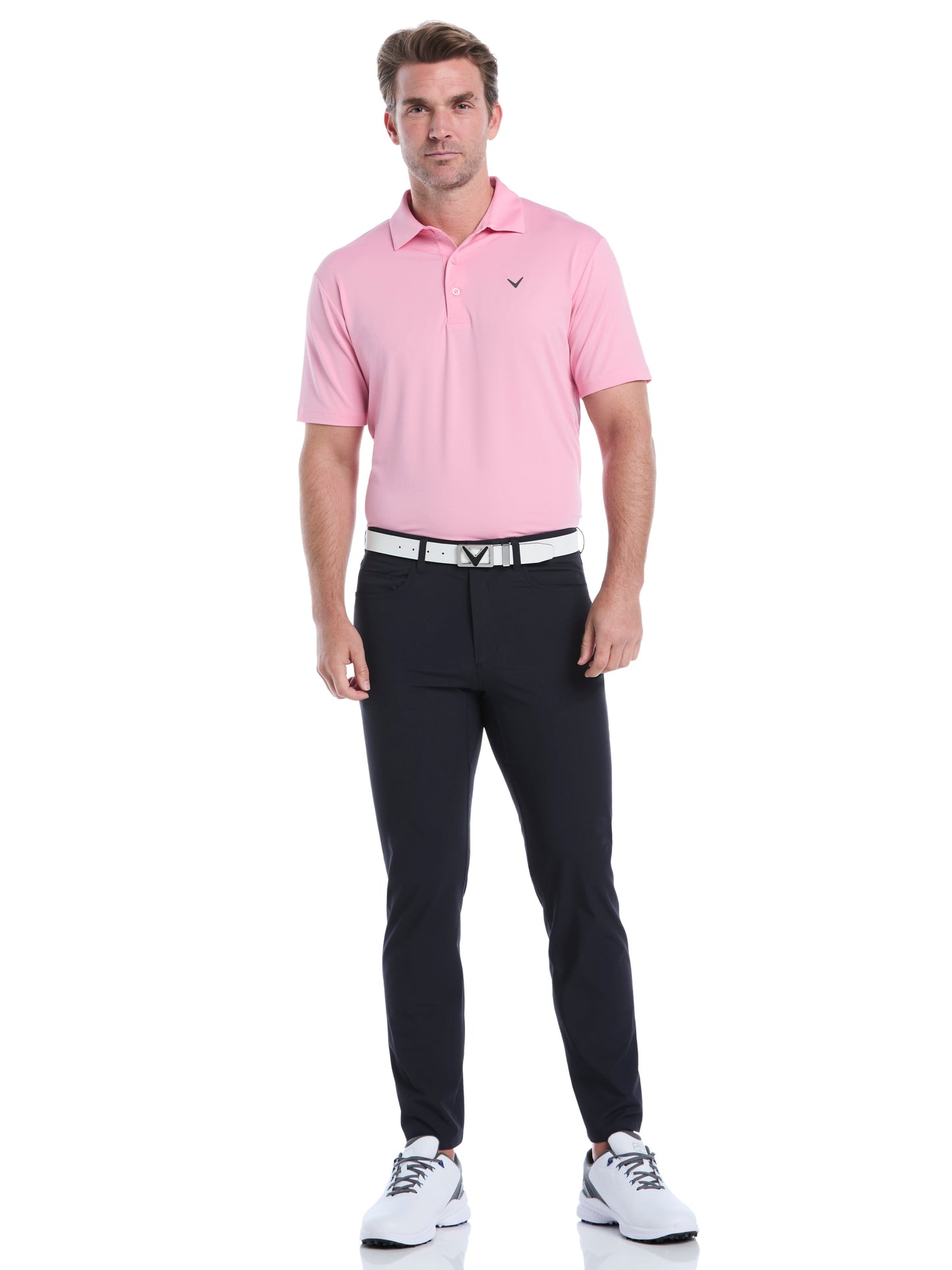 Callaway Mens Micro Hex Golf Polo Shirt