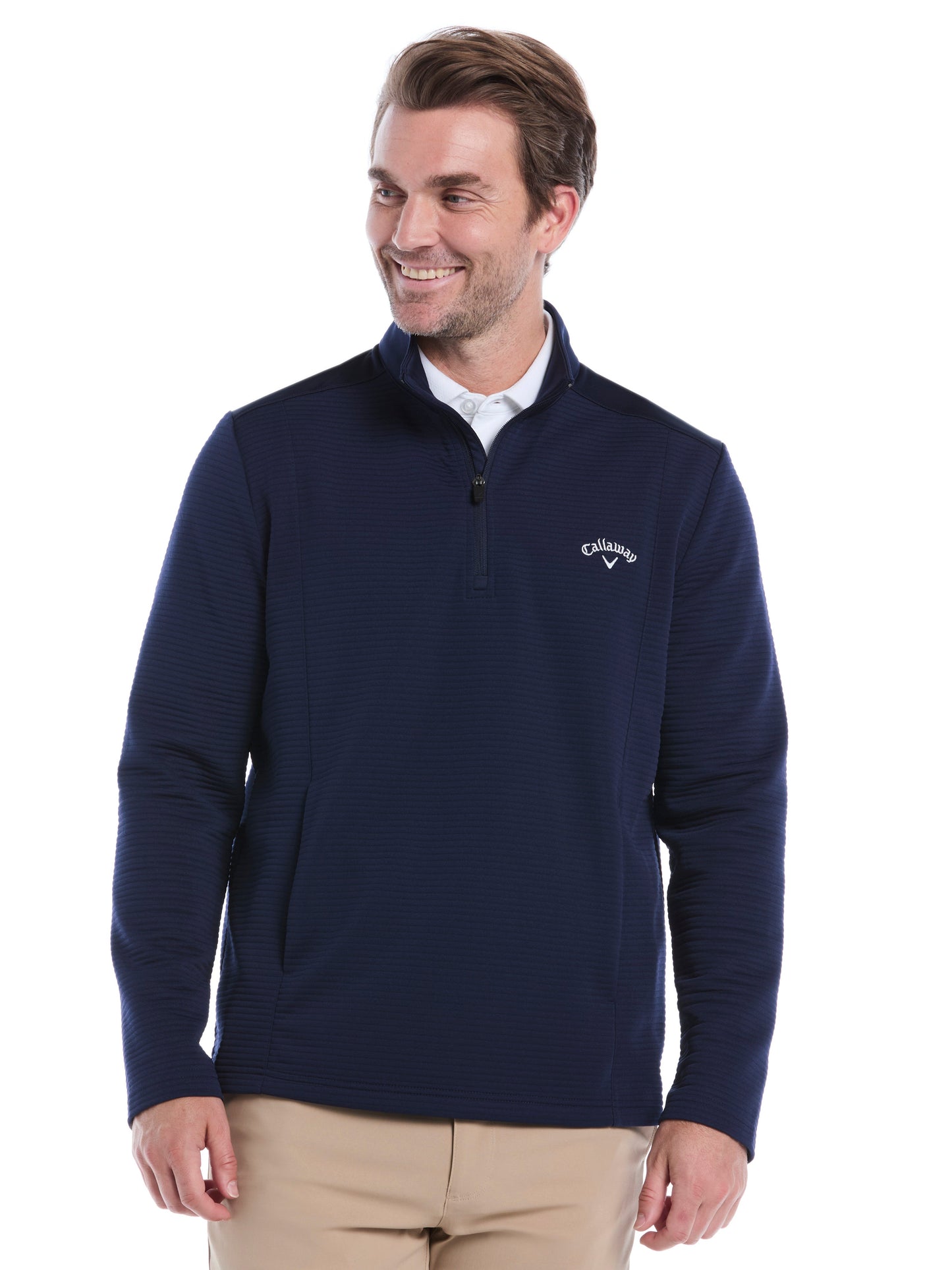 Ottoman Quarter Zip Golf Base Layer (Caviar) 