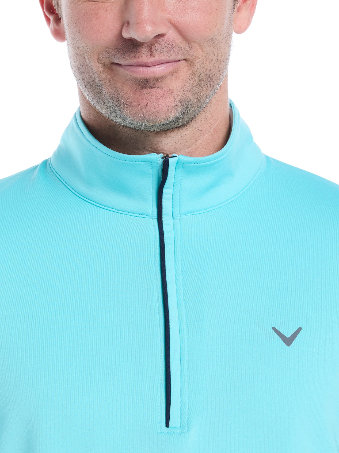 Callaway Mens Solid Sun Quarter Zip Pullover