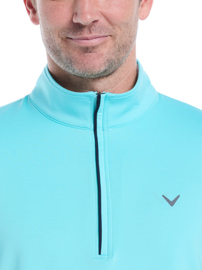 Callaway Mens Solid Sun Quarter Zip Pullover