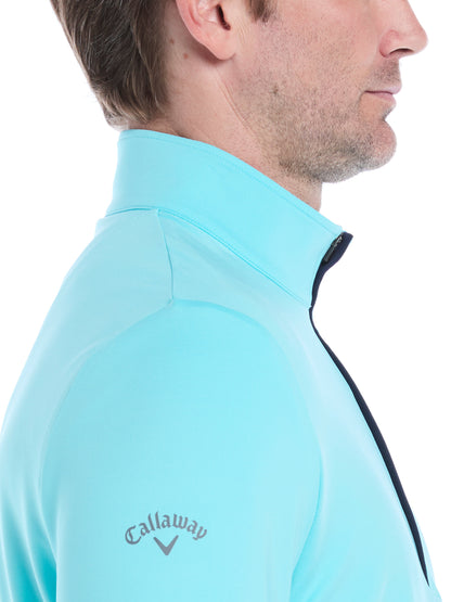 Callaway Mens Solid Sun Quarter Zip Pullover