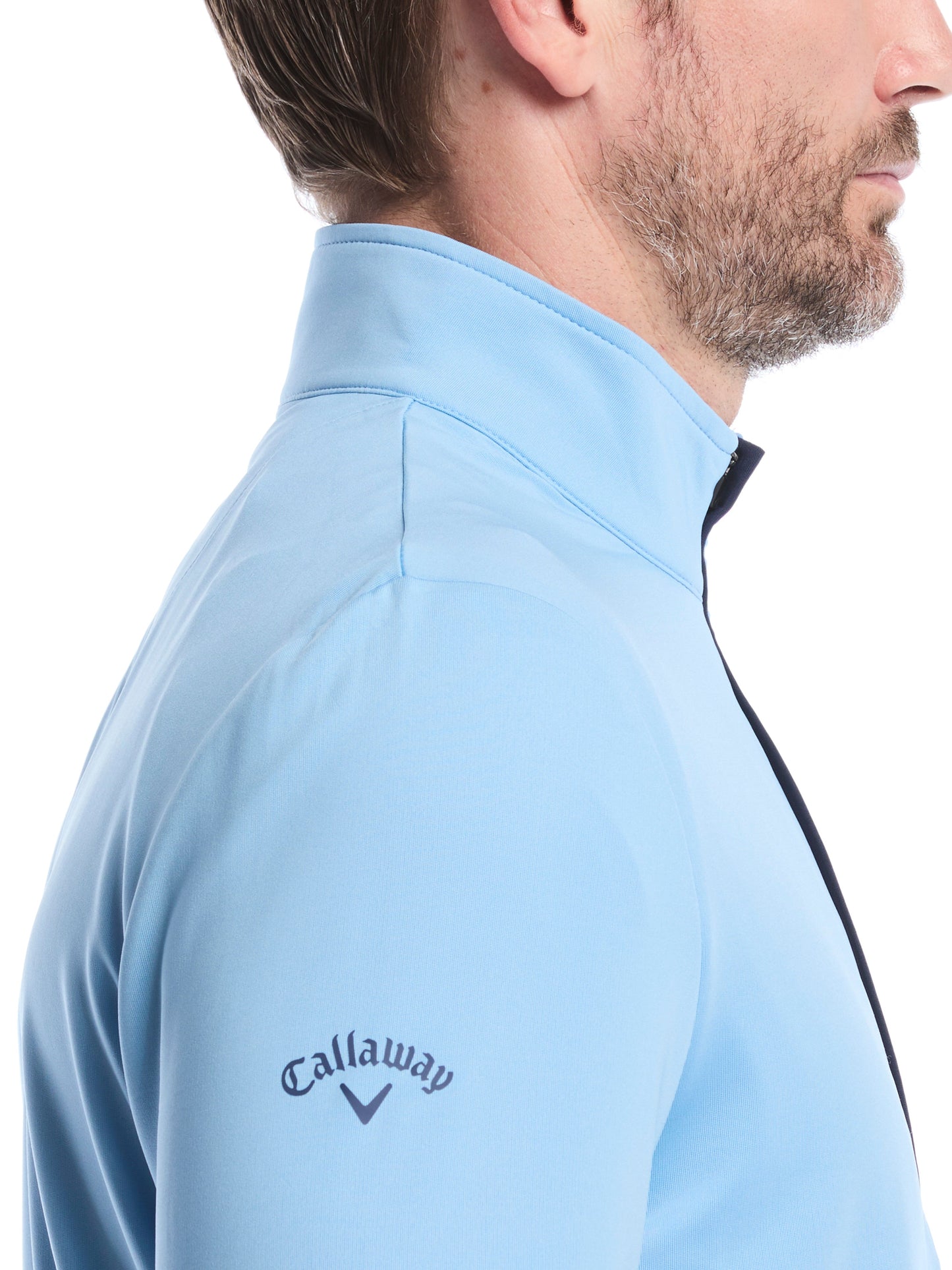Callaway Mens Solid Sun Quarter Zip Pullover