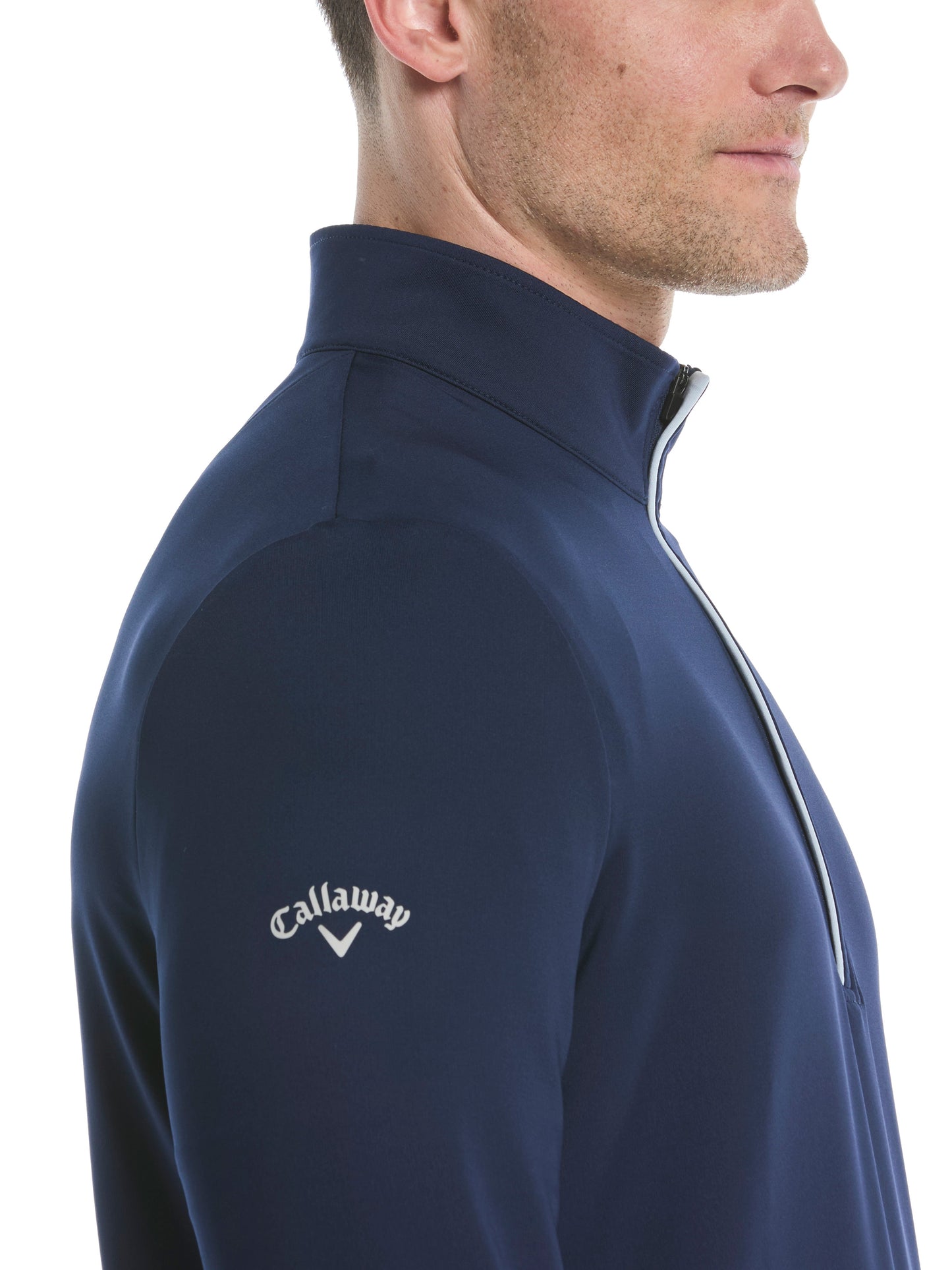 Callaway Mens Solid Sun Quarter Zip Pullover
