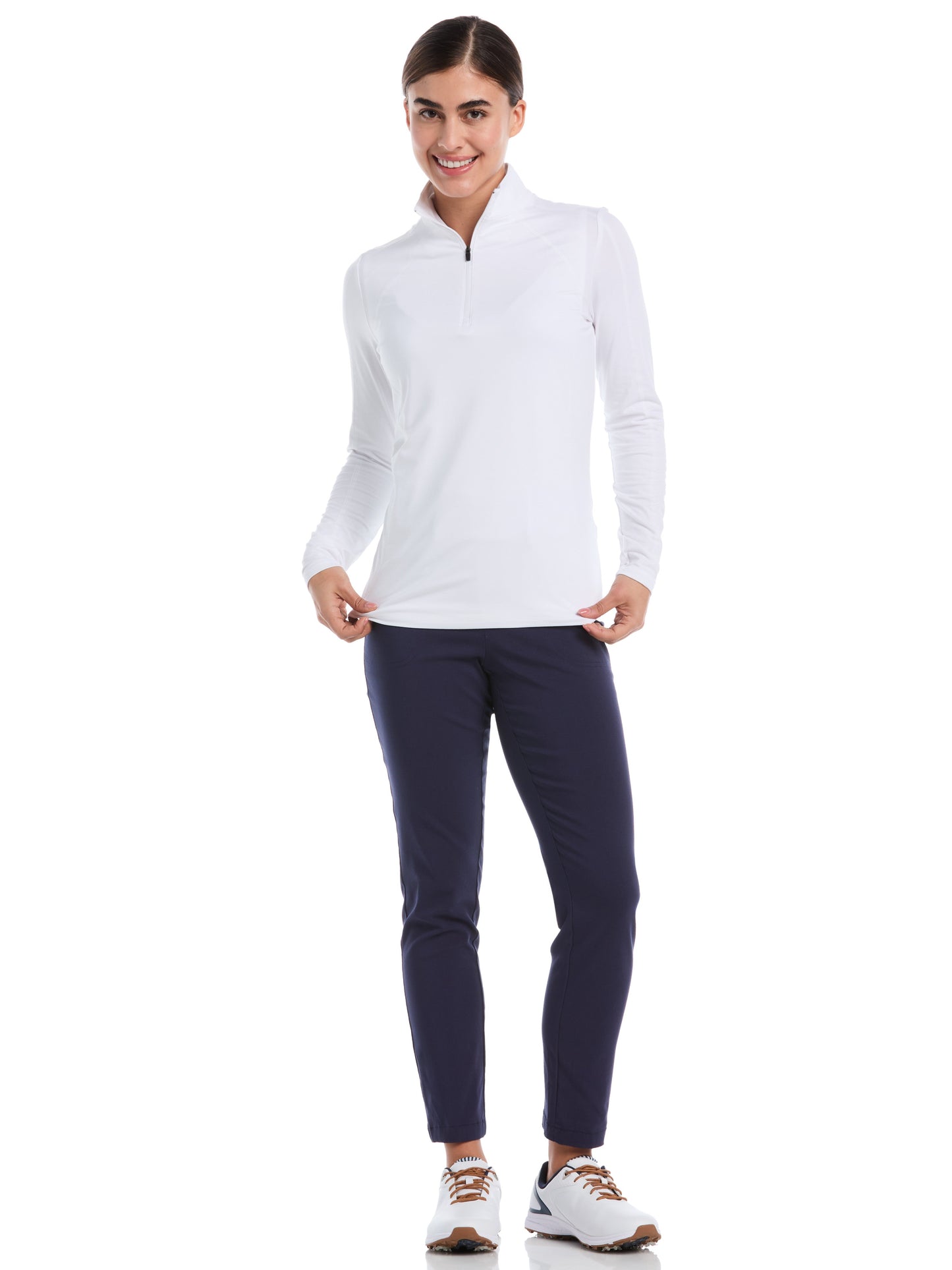 Callaway Womens Quarter Zip Brushed Heather Pullover