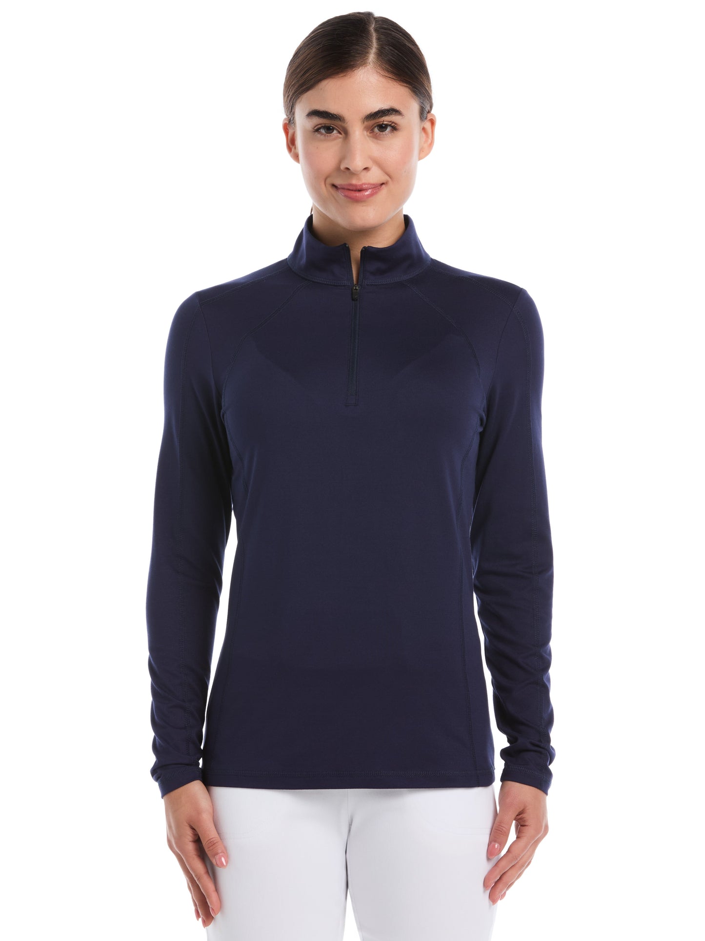 Womens Brushed Heather Pullover (Peacoat) 