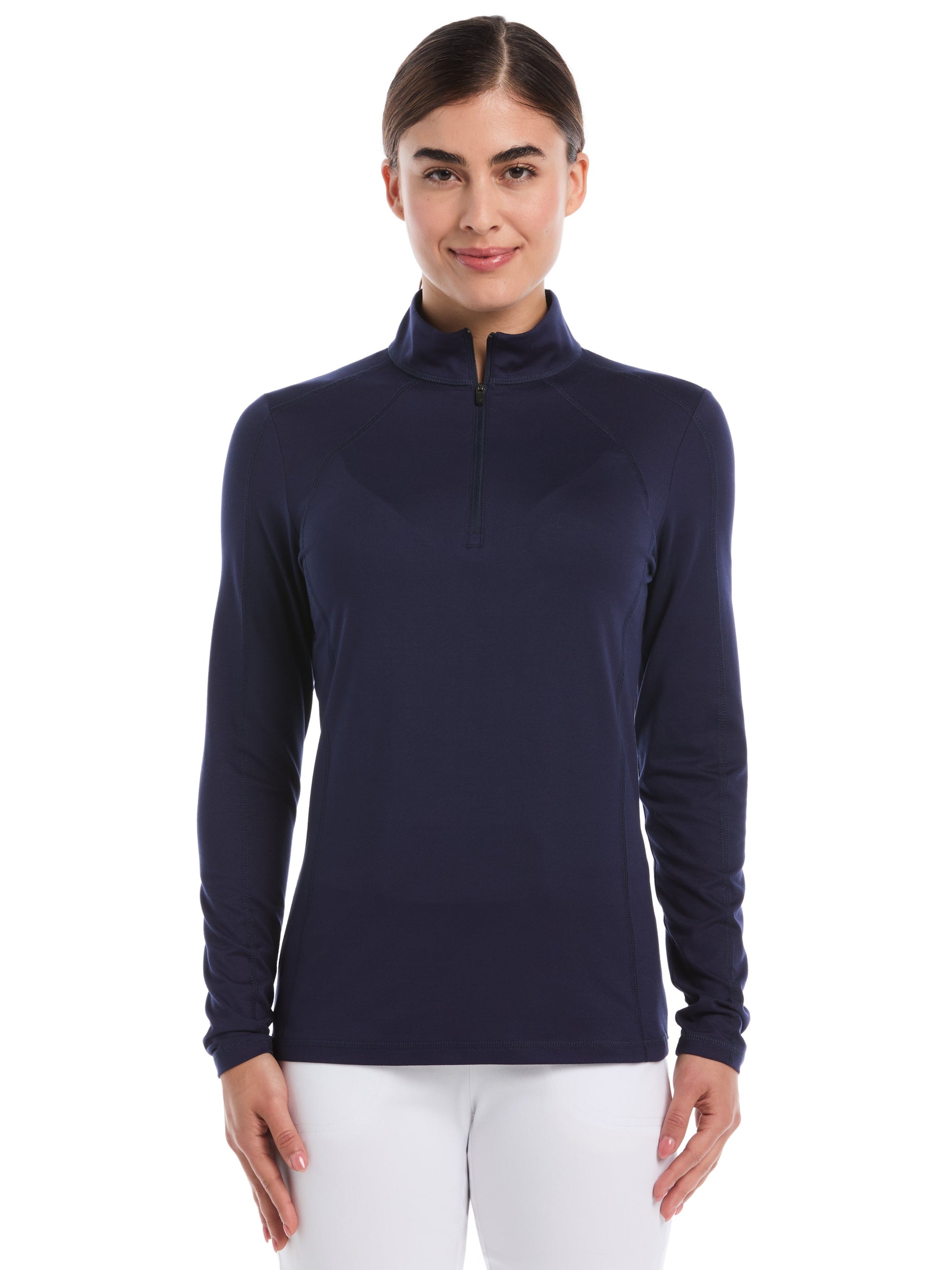 Womens Brushed Heather Pullover (Peacoat) 