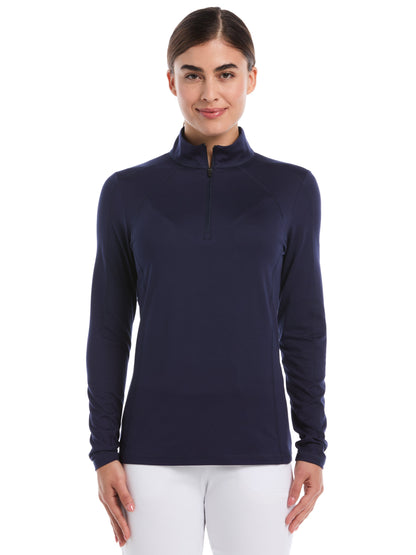 Womens Brushed Heather Pullover (Peacoat) 