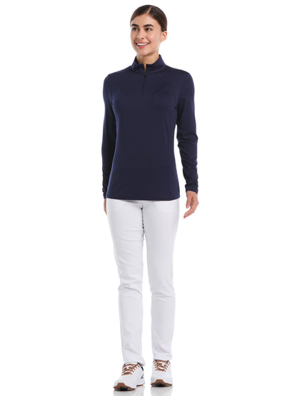 Callaway Womens Quarter Zip Brushed Heather Pullover