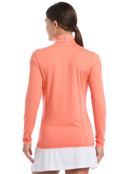 Callaway Womens Quarter Zip Brushed Heather Pullover