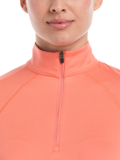 Callaway Womens Quarter Zip Brushed Heather Pullover