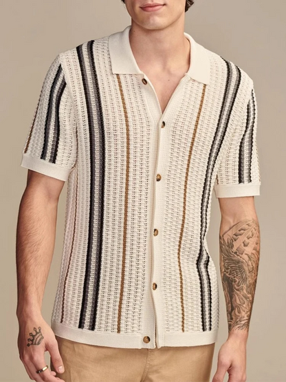 CABANA KNIT BUTTON-UP