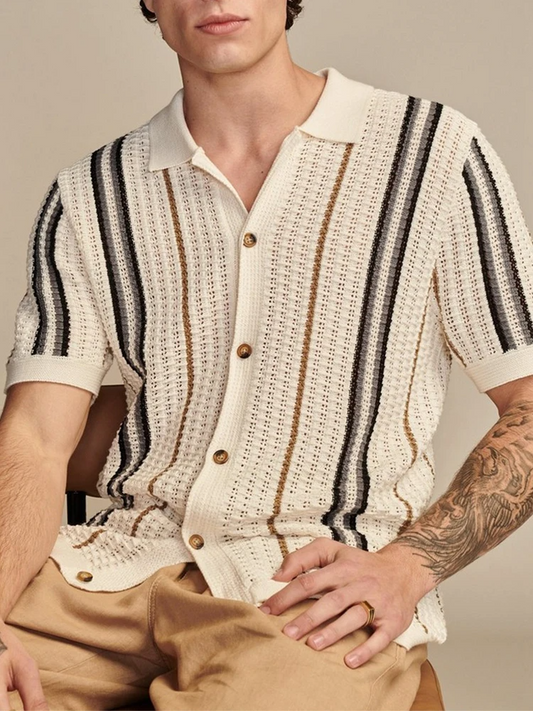 CABANA KNIT BUTTON-UP